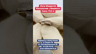 Złoty Elegancki Pierścionek z Blaskiem ( NLK Biżuteria )