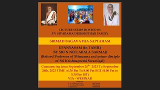 Day 5 - Bhagavatha Sapthaham - Sri Neelabala Sharma ji - Live from Singapore