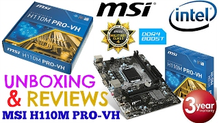 msi h110m pro-vh socket lga 1151 motherboard [UNBOXING \u0026 REVIEWS]