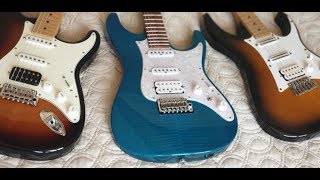 Suhr Classic Pro vs Ibanez Prestige AZ2204F vs Ibanez AT100