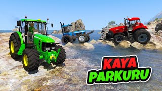 🚜 Büyük Traktörler Kaya Parkurunda Yarışıyorlar 🚜 GTA 5