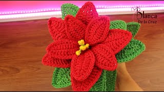 ¡increíble!💯🧶¡TEJIDO A CROCHET DE FLORES NOCHEBUENAS! MUY FACIL #crochet #knitting #handmade