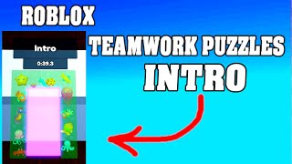 Roblox TEAMWORK PUZZLES Walkthrough [ Intro ] [ Beginner's Guide ] [ Two Player ]