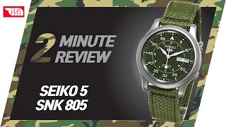 SEIKO 5 SNK 805 FEILD WATCH REVIEW IN 2 MINUTES | 2분 시계리뷰 \