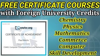 Saylor Academy Courses with free Certificates / free online courses with certificates