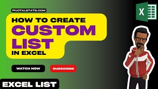 How to create CUSTOM LIST in Excel for Autofill | Excel List
