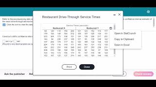 Section 7.2 Homework Problem Statcrunch