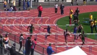 Monroe Mustangs - 2012 Districts (Men's 100HH Final)