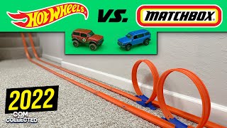 HOT WHEELS  vs. MATCHBOX Drag Race - 2022 Cars
