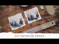 How To Create a Deckled Edge - Mini Atmospheric Landscape | Ornament Frame Watercolor Painting