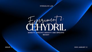 CE31-1: HYDRAULICS LAB - Experiment 2