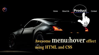 Awesome menu hover effect using HTML and CSS