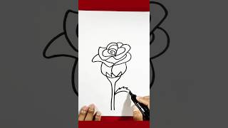 Como desenhar uma rosa fácil #howtodraw #sketch #arte