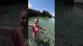 Would you swim in this crystal clear lake? π¨π¦ π #johnsonlake #crystalclearwater