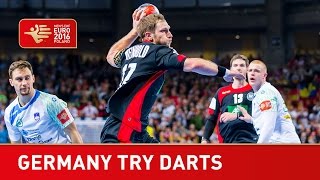 Germany give it a go at darts| EHF EURO 2016