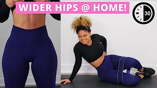 GROW YOUR SIDE GLUTES AT HOME // BAND, NO STANDING WORKOUT