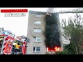 [MASSIVER WOHNUNGSBRAND IN MEHRFAMILIENHAUS!] - Flammen & starke Rauchentwicklung ~ Düsseldorf -