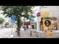 4k walking from sinchon to ewha womans univ shopping district. seoul korea travel. 신촌에서 이대 골목 걷기