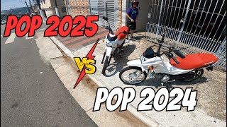 NOVA POP110I 2025 VS POP110I 2024 COM EMBREAGEM ! COMPARATIVO