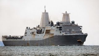 米海軍「グリーンベイ」USS GREENBAY ステルス揚陸艦横須賀へ　2017年4月10日