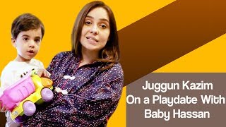 Juggun Kazim On a Playdate With Baby Hassan | Desi Tv