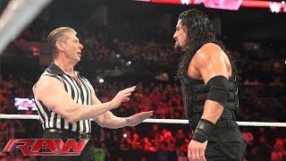 Reigns vs. Sheamus - Mr. McMahon Guest Ref. for WWE World Heavyweight Title: Raw, Jan. 4, 2016