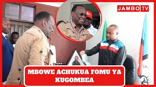 TAZAMA SHANGWE ALIZOKUWA AKIPIGIWA MBOWE ALIPOKUWA AKICHUKUA FOMU YA KUGOMBEA UWENYEKITI CHADEMA