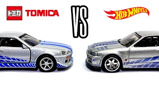 HOT WHEELS VS TOMICA - Nissan Skyline GT-R R34 Fast And Furious Manufacturer Comparison