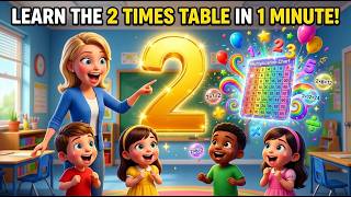Learn the 2 Times Table Fast! Multiplication for Kids | Fun Math Song & Preschool Learning Adventure
