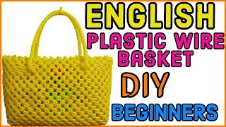 English-Mini Plastic wire basket Tutorial for beginners |How to Make Wire bag| Indian Basket DIY