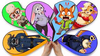 💖 Paper DIY💖 ZOOTOPIA 2 Couple Rich Poor BLIND BOX Unboxing| Nick 💖 Judy | How to make Blind bag