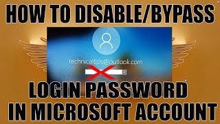 Disable Windows Login Password from Microsoft Account | Windows 10 Version 1903