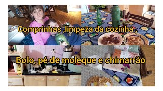 Comprinhas pra casa/limpeza na cozinha/lanche da tarde bolo , pé de moleque e chimarrão