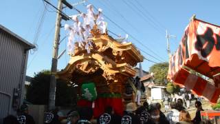 2014南河内・河南町・建水分神社だんじり祭り　下河内③宮入り（平成26年10月18日）