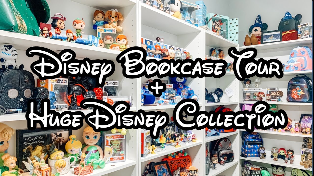 Disney Bookcase Tour Huge Disney Collection Youtube