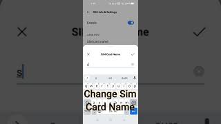 How to change sim card name | Sim card ka name kaise change kare #simcard #sim #mobile #hindi #tips