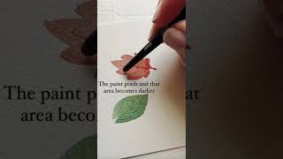 Watercolor trick for painting leaves 🍃