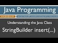 Learn Java Programming - StringBuilder .insert() Method Tutorial