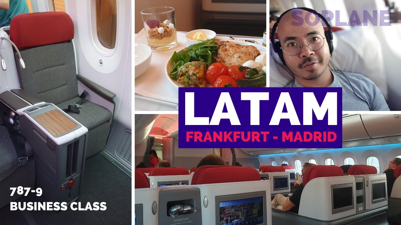 LATAM Business Class Review - Frankfurt To Madrid 787-9 (2019) - YouTube