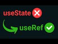 Stop misusing useState, useRef instead | React