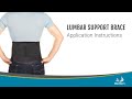 Lumbar Support Brace Application Instructions