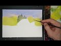 How to paint Barn in watercolor