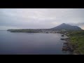 drone footage of the coastline of basco in batanes island philippines