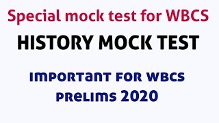 Special Mock text fow WBCS Prelims 2020