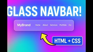 Modern Glassmorphism Navbar with HTML & CSS Frosted Glass UI Design No JavaScript!