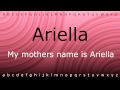 Here I will teach you how to pronounce 'Ariella' with Zira.mp4