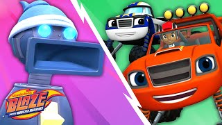 Blaze and Darington vs. Giant Robots! | Blaze and the Monster Machines