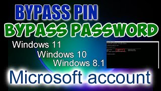 ✨ How to bypass a forgotten PIN, Microsoft account password in cmd with a local account