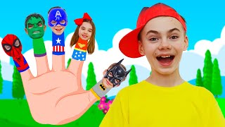 Superheroes Finger Family Song | Daddy Finger + More | Kids Songs
