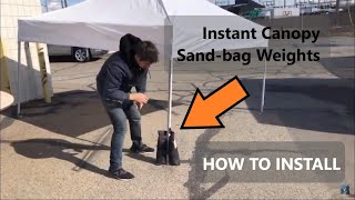 How To Install Sand-Bag Style Pop-Up Weights on your Instant Canopy